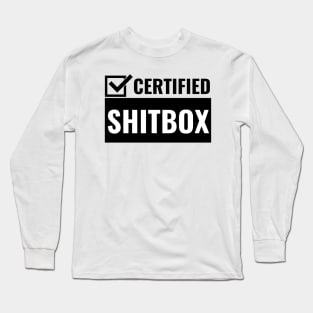 Certified Shitbox - Black Checkbox Design Long Sleeve T-Shirt